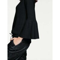 Sweater with flounces, black