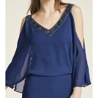 Cocktailkleid m. Perlen, marine