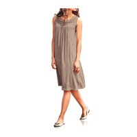 Dress with lace, taupe