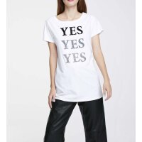 Jerseyshirt m. Strass, weiß