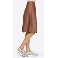 Leather skirt, brown