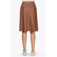 Leather skirt, brown