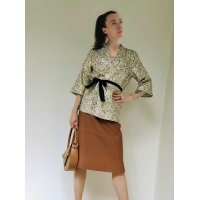 Leather skirt, brown