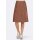 Leather skirt, brown
