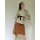 Leather skirt, brown