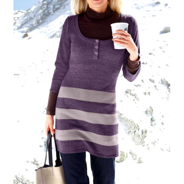 Longpullover, lila-rose