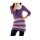 Longpullover, lila-rose