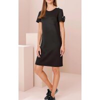 Designer-Jerseykleid und Tasche, schwarz
