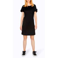 Designer-Jerseykleid und Tasche, schwarz