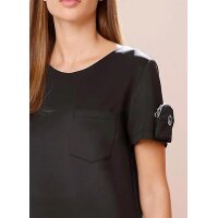 Designer-Jerseykleid und Tasche, schwarz