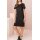 Designer-Jerseykleid und Tasche, schwarz