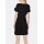 Designer-Jerseykleid und Tasche, schwarz