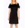 Designer-Jerseykleid und Tasche, schwarz