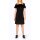 Designer-Jerseykleid und Tasche, schwarz