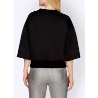 Designer-Sweatshirt m. Tasche, schwarz