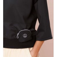 Designer-Sweatshirt m. Tasche, schwarz