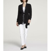 Strickjacke m. Rüschen, schwarz