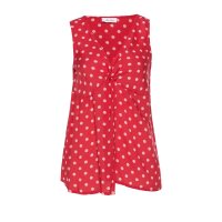 Blouse top, red-rosé