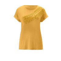 Jersey shirt with lace, ocher
