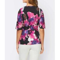 Designer-Wickelshirt, schwarz-magenta