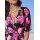 Designer-Wickelshirt, schwarz-magenta