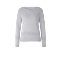Ajour sweater, stone grey - silver