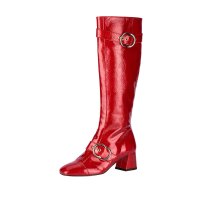 Lackleder-Stiefel, rot