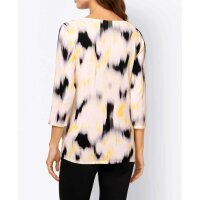 Designer-Pullover m. Cut-Outs, ecru-zitrone