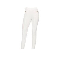 Designer-Stretchleggings m.Applikationen, ecru