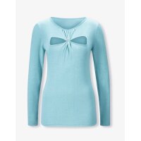 Designer-Cut-Outs-Pullover, aquamarin