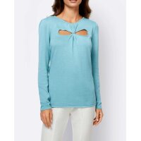 Designer-Cut-Outs-Pullover, aquamarin