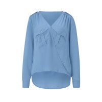Crepebluse in Wickel-Optik, himmelblau