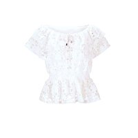 Designer-Carmen-Spitzenbluse, ecru