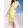 Designer-Spitzenkleid, zitrone