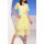 Designer-Spitzenkleid, zitrone