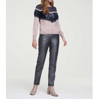 Pullover m. Pailletten, altrosa-nachtblau