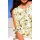 Designer-Druckbluse, ecru-zitrone