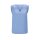 Blouse top with ruffles, dove blue