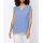 Blouse top with ruffles, dove blue
