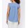 Blouse top with ruffles, dove blue