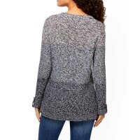 Knit sweater, ecru-navy