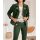 Ziegenvelourslederjacke m. Strass, moos