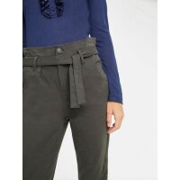 Designer-Bundfalten-Jeans m. Gürtel, kies