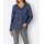 Plisseebluse, blau-gemustert