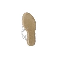Rindleder-Keilsandalette m.Nietenbesatz, weiß