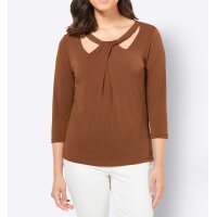 Jersey shirt with cut-outs, rust