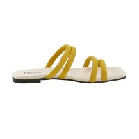 Velours mule, yellow