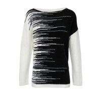 Sweter ecru-czarny