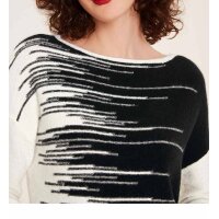 Sweater, ecru-black