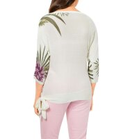 Sweater with silk,ecru-print